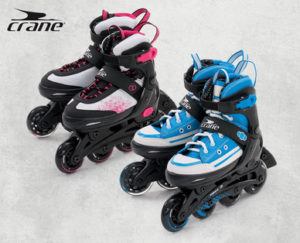 Inline-Skates Softboot für Mädchen Gr 29-32 crane verstellbar ABEC3 rosa-weiß 