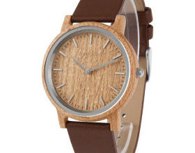 Krontaler Holz-Armbanduhr
